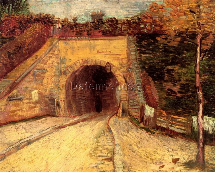 1887 Vincent van Gogh ‘Roadway with Underpass’ Oil Painting – Custom Artwork from Dafen Village Studio