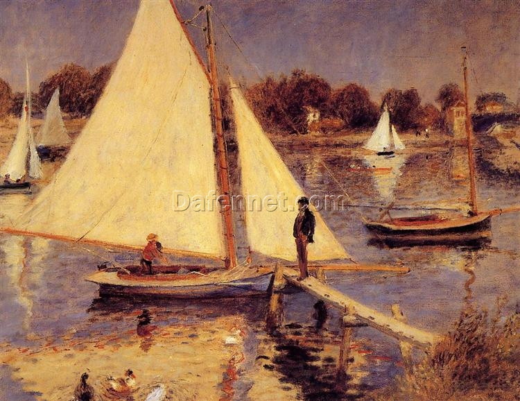 Pierre-Auguste Renoir “Sailboats at Argenteuil” 1874 – Premium Handcrafted Oil Painting Reproduction for Art Collectors