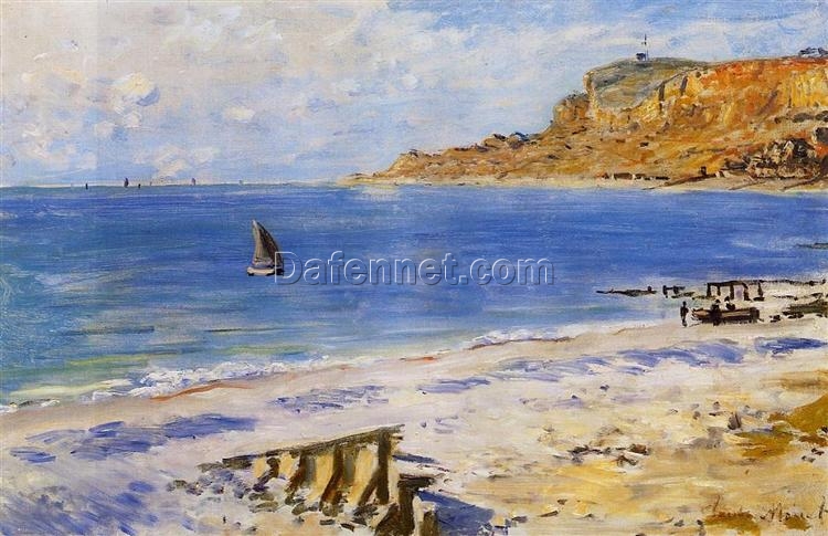 Hand-Painted Sailing at Sainte-Adresse 1873 – Claude Monet’s Coastal Masterpiece for Home Decor