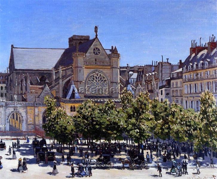 Claude Monet’s Saint Germain l’Auxerrois (1867) – Custom Oil Painting Reproduction, Ideal for Luxury Home Decor