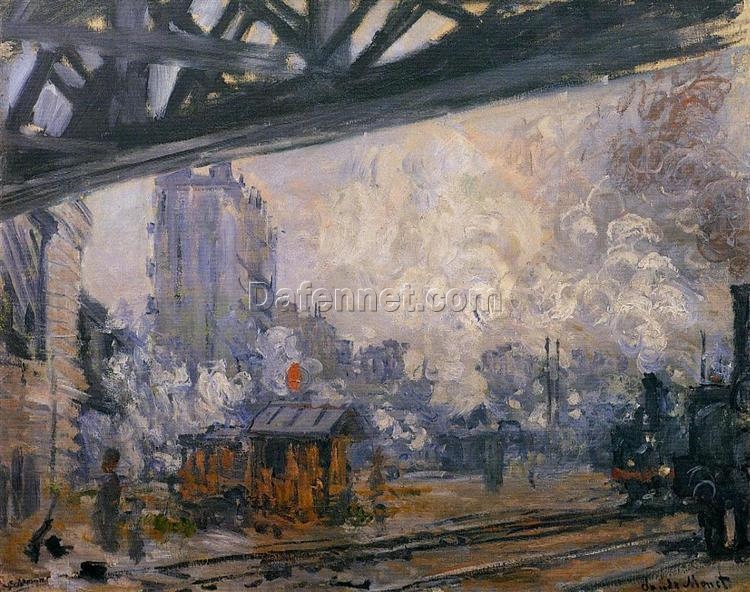 1887 Saint-Lazare Station, Exterior View by Claude Monet – Custom Hand-Painted Oil Painting from Dafen Village