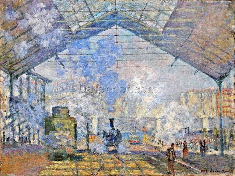 Oil Painting Reproduction of Saint-Lazare Station by Claude Monet, Custom-Made by Dafen Village Artists