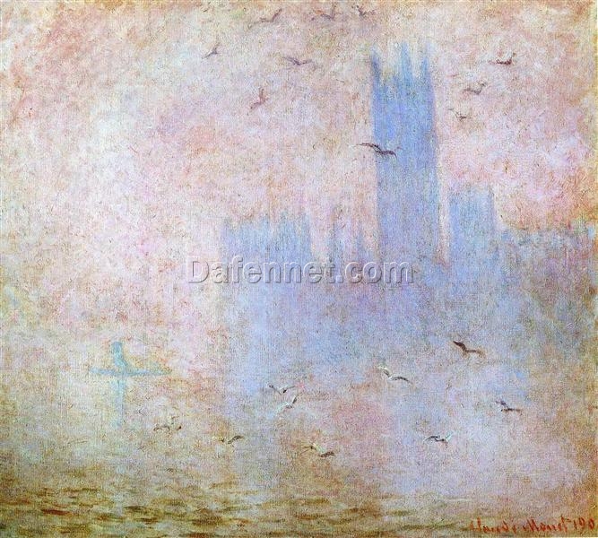 Claude Monet Seagulls Over the Houses of Parliament 1904 – Premium Quality Reproduction for Wall Art