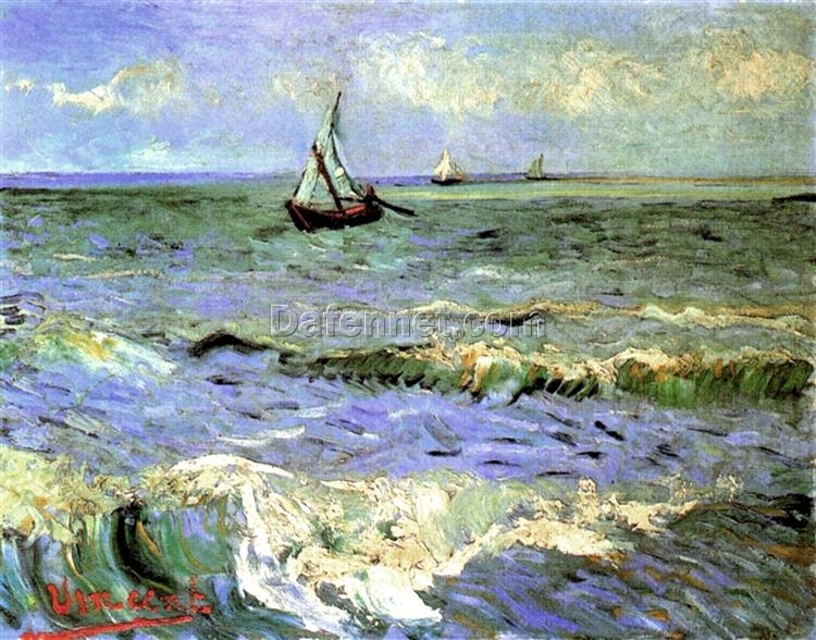 Authentic Seascape at Saintes-Maries (1888) Oil Painting – Custom Art from Dafen Village Studio