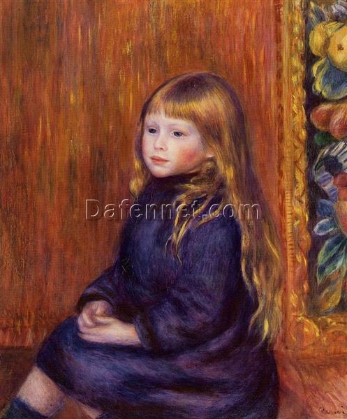 Buy Renoir “Seated Child in a Blue Dress” 1889 – High-Quality Oil Painting Reproduction by Dafen Village Artists