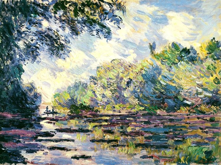 Beautiful Impressionist Oil Painting of the Seine River by Claude Monet – Custom Artwork from Dafen Village Studio