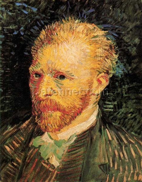 Custom Oil Painting of Vincent van Gogh Self-Portrait (1887) – Detailed Reproduction from Dafen Village Studio