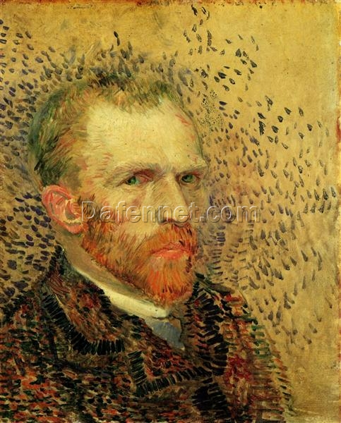 Hand-Painted Self-Portrait by Vincent van Gogh – 1887 Masterpiece, Recreated by Dafen Village Oil Painting Artists