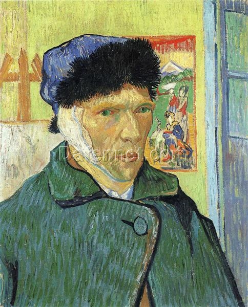 Reproduction of Vincent van Gogh’s Self Portrait with Bandaged Ear (1889) – High-Quality Oil Painting from Dafen Village