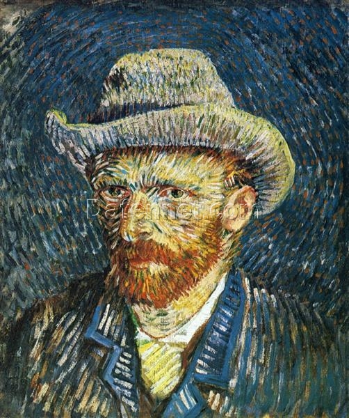 Custom Reproduction of Van Gogh’s Self Portrait with Felt Hat (1887) – Perfect for Art Enthusiasts