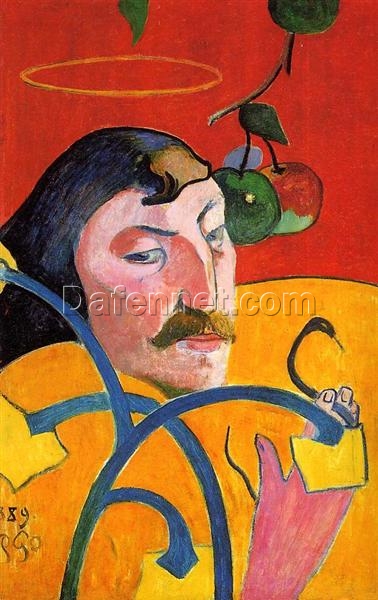 Buy “Self Portrait with Halo and Snake” by Paul Gauguin – 1889 Handcrafted Oil Painting Reproduction