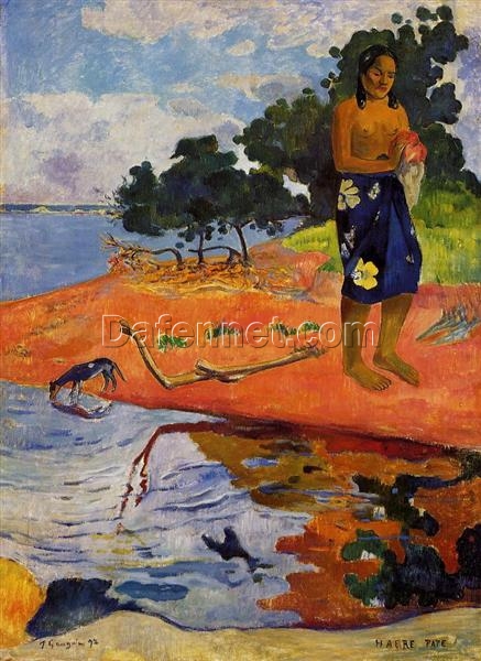 She Goes Down to the Fresh Water” (Haere Pape) by Paul Gauguin – 1892 Oil Painting Reproduction