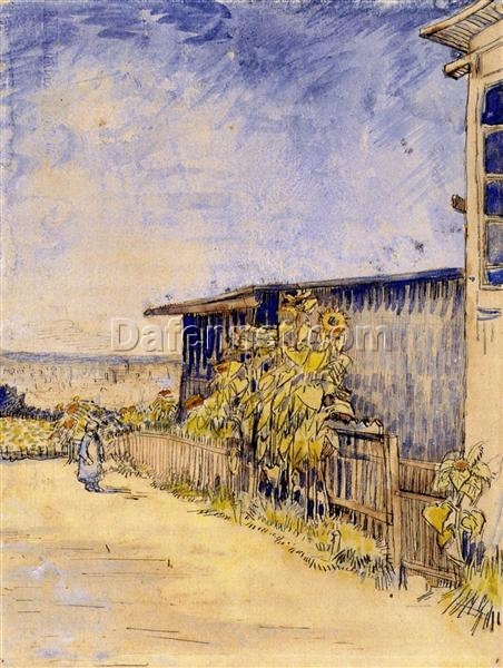 Shed with Sunflowers (1887) Oil Painting by Vincent van Gogh – Customizable, Fine Art Reproduction, Crafted in Dafen Village Studio