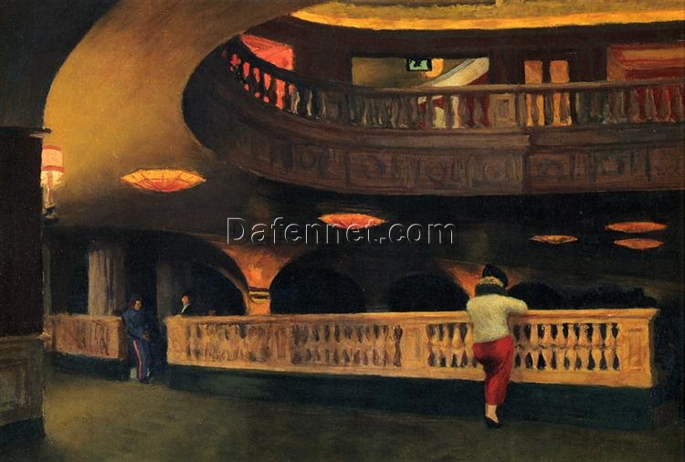 Sheridan Theatre” by Edward Hopper 1937 – Hand-Painted Oil Painting Reproduction | Fine Art Canvas from Dafen Village