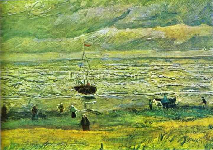 Vincent van Gogh Shores of Scheveningen (1882) – Beautiful Custom Oil Painting Reproduction, Dafen Village Studio