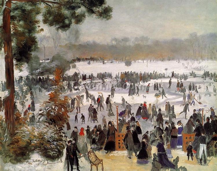 Renoir “Skaters in the Bois de Boulogne” 1868 – Fine Art Oil Painting Reproduction for Elegant Home Decor