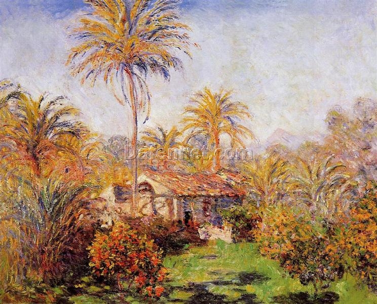 Small Country Farm in Bordighera 1884 by Claude Monet – Hand-Painted Oil Painting for Rustic Home Decor | Dafen Village Studio