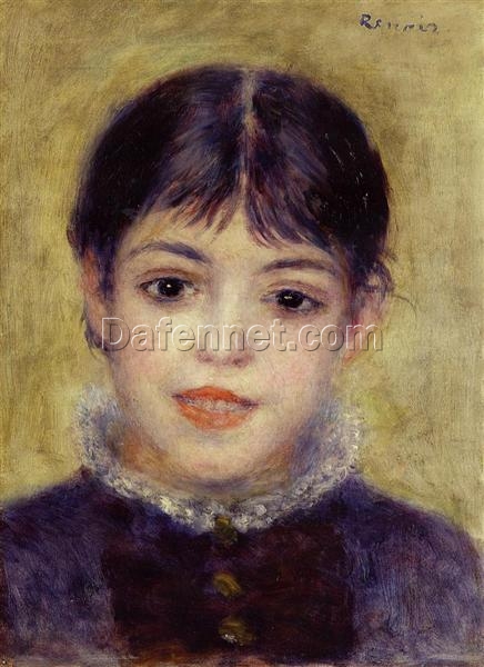 Pierre-Auguste Renoir “Smiling Young Girl” c.1878 – Premium Handcrafted Oil Painting Reproduction