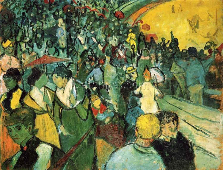 Vincent van Gogh Spectators in the Arena at Arles (1888) – High-Quality Hand-Painted Oil Painting Reproduction, Dafen Village