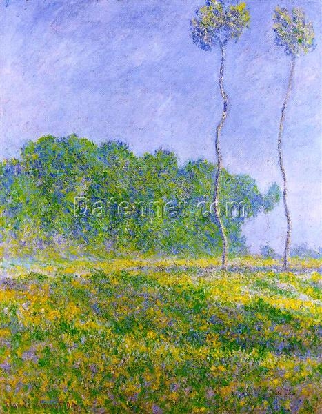 Spring Landscape by Claude Monet – 1894 Classic Oil Painting, Available from Dafen Village Artists