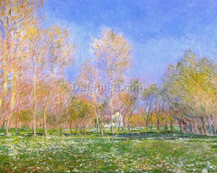 Impressionist Spring Landscape: Springtime in Giverny by Claude Monet – Dafen Village Artist’s Reproduction