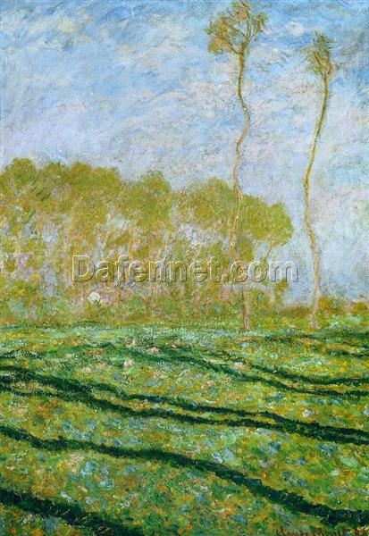 Monet’s Springtime at Giverny – Reproduction Oil Painting, Custom Artwork by Dafen Village Artists for Home and Office