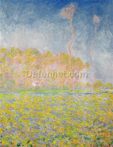 Hand-Painted Springtime Landscape by Claude Monet – 1894 Spring Scene, Custom Reproduction from Dafen Village