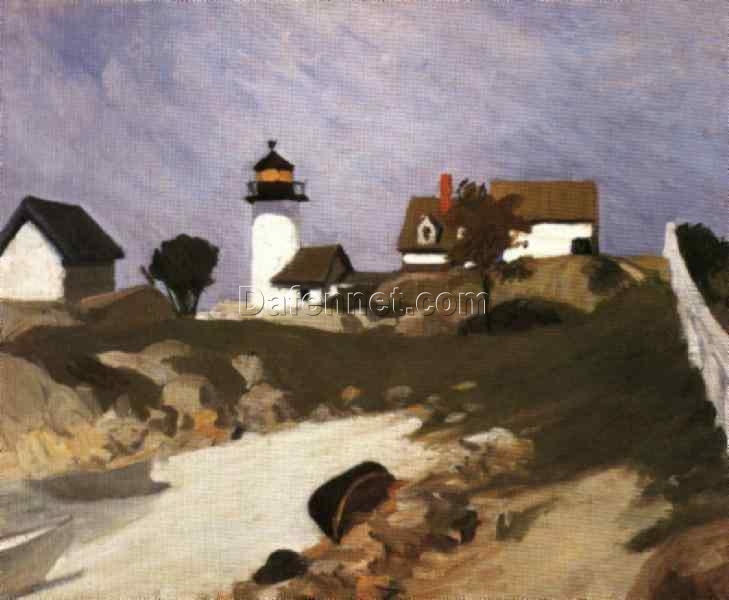 Buy Edward Hopper’s “Squam Light” 1912 – Premium Oil Painting Reproduction | Custom Handcrafted Canvas Art