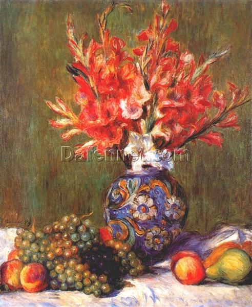 Renoir “Still Life Flowers and Fruit” 1889 – Fine Art Oil Painting Reproduction for Home Decor