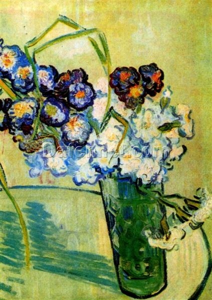 Vincent van Gogh Still Life – Glass with Carnations (1890) – Elegant Custom Oil Painting Reproduction, Dafen Village Studio