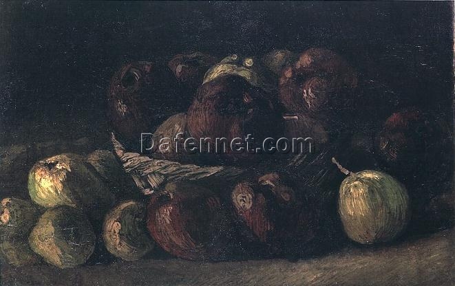 Vincent van Gogh Still Life with a Basket of Apples (1885) – Premium Handcrafted Oil Painting Reproduction, Dafen Village