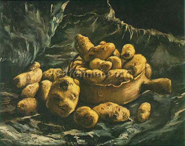 Hand-Painted Reproduction of Van Gogh’s Still Life with Potatoes and Earthen Bowl (1885)