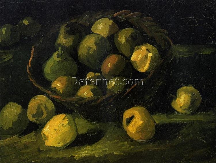 Vincent van Gogh Still Life with Basket of Apples (1885) – High-Quality Hand-Painted Oil Painting Reproduction, Dafen Village