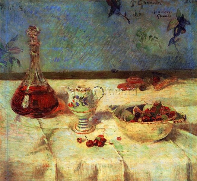 Still Life with Cherries” by Paul Gauguin 1886 – Hand-Painted Oil Painting Reproduction | Fine Art Canvas from Dafen Village