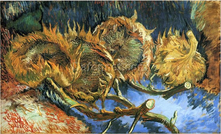 Vincent van Gogh Still Life with Four Sunflowers (1887) – Premium Handcrafted Oil Painting Reproduction, Dafen Village