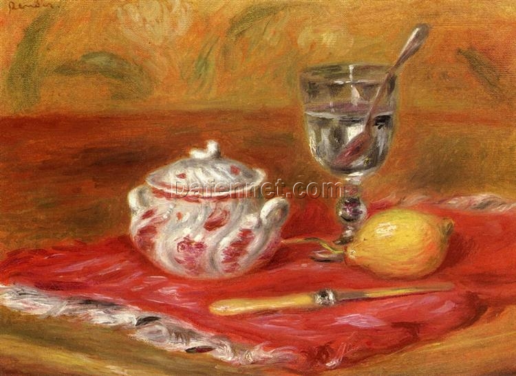 Pierre-Auguste Renoir “Still Life with Glass and Lemon” – Hand-Painted Oil Painting Reproduction from Dafen Village