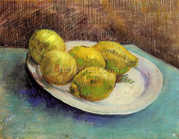 Still Life with Lemons on a Plate (1887) – Custom Oil Painting Reproduction, Dafen Village Fine Art