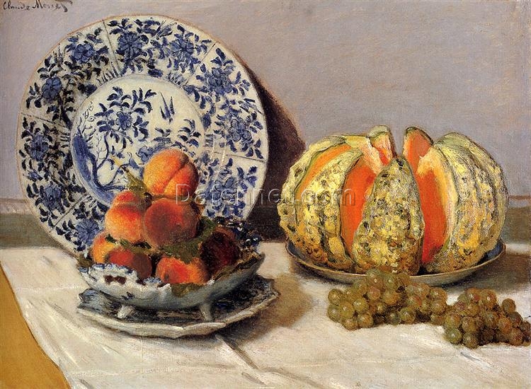 High-Quality Reproduction of Claude Monet’s Still Life with Melon (1872) – Hand-Painted Oil Artwork from Dafen Village