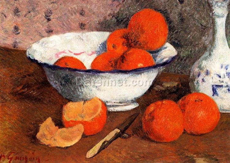 Still Life with Oranges” by Paul Gauguin (1881) – Handcrafted Oil Painting Reproduction | Colorful Fruit Composition