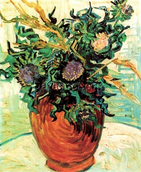 Vincent van Gogh Still Life with Thistles (1890) – Premium Oil Painting Reproduction, Dafen Village Studio