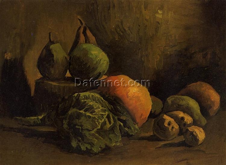 Still Life with Vegetables and Fruit (1885) by Vincent van Gogh – Custom Oil Painting Reproduction, Expertly Crafted in Dafen Village