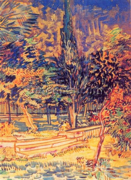 High-Quality Van Gogh Oil Painting Reproduction – Stone Steps in the Garden of the Asylum (1889)