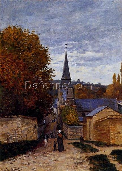 Claude Monet’s ‘Street in Saint-Adresse’ (1867) – Beautiful Handcrafted Impressionist Oil Painting on Canvas from Dafen Village