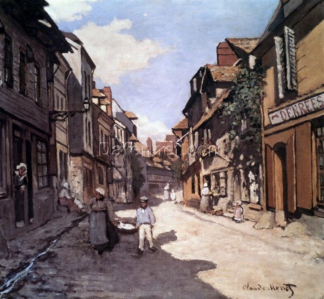 Street of the Bavolle, Honfleur – Claude Monet’s 1864 Painting Recreated by Skilled Dafen Village Artists