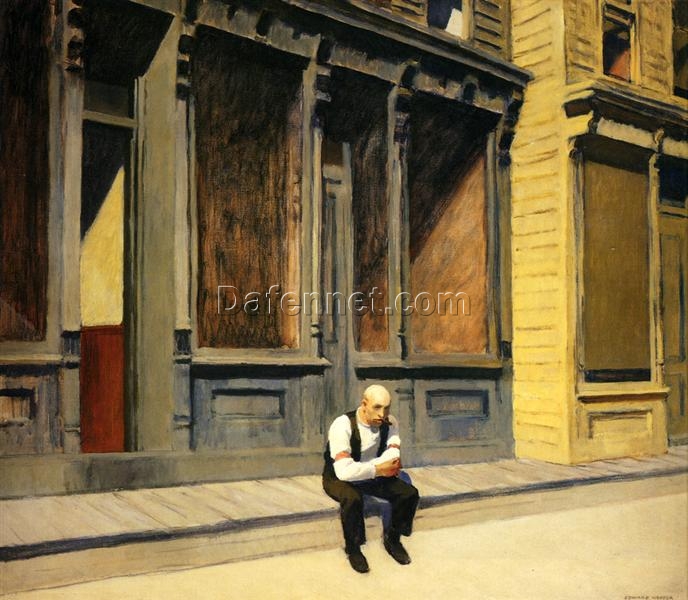 Edward Hopper “Sunday” 1926 – Authentic Oil Painting Reproduction | Elegant Canvas Art from Dafen Village