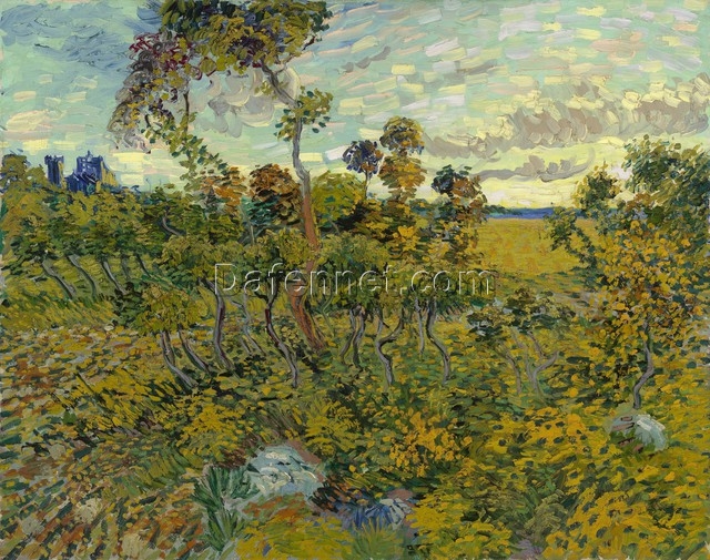 Sunset at Montmajour by Van Gogh – 1888 High-Quality Oil Painting Reproduction