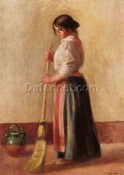 Renoir “Sweeper” 1889 – Elegant Handcrafted Oil Painting Reproduction for Traditional Art Enthusiasts