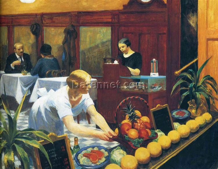 Edward Hopper “Table for Ladies” 1930 – Authentic Oil Painting Reproduction | Elegant Canvas Art from Dafen Village