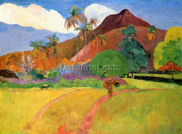 Buy “Tahitian Mountains” by Paul Gauguin – 1893 Custom Oil Painting Reproduction