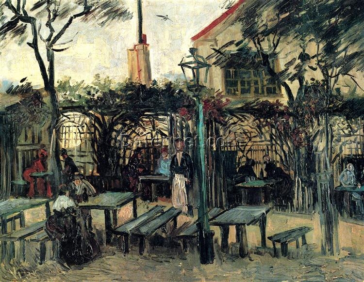 Custom Oil Painting Reproduction of Van Gogh’s Terrace of a Café on Montmartre (1886) – High-Quality Art